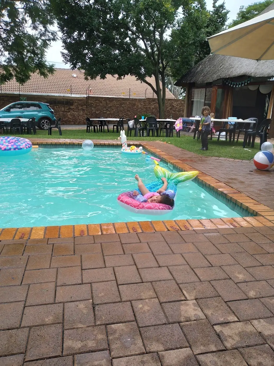The pool on a summer afternoon